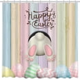 thumbnail image 2 of Easter Shower Curtain Sets Spring Bunny Easter Bathroom Curtain Decor Washable Durable Fabric Bathroom Curtains 72x72inch, 2 of 6