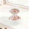 thumbnail image 4 of Unique Bargains Elegant Round Multi-Function Jewelry Box Organizer White, 4 of 5