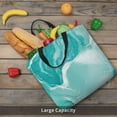 thumbnail image 6 of Defioc Teal Turquoise 1 Pattern Tote Bag for Women,Large Capacity Tote Bag with Zipper Casual Shoulder Handbags Shopping Bag, 6 of 8