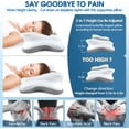 thumbnail image 2 of Almohada cervical almohada de espuma viscoelástica almohada ergonómica para dormir de lado espalda y estómago, 2 of 6