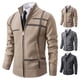 thumbnail image 3 of Cárdigan de punto de otoño e invierno para hombre, cárdigan informal con cremallera para hombre, suéter juvenil de manga larga engrosado que combina con todo, 3 of 5