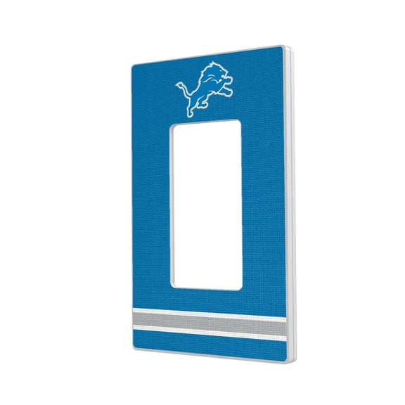 Detroit Lions Stripe Single Rocker Light Switch Plate