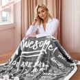 thumbnail image 4 of Women Sherpa Blanket Get Well Gifts for Women - You are Awesome 50" x 60" Sherpa Throw Blanket - Inspirational Gift for Her Thinking of You Friendship Feel Better After Surgery Gifts, 4 of 5