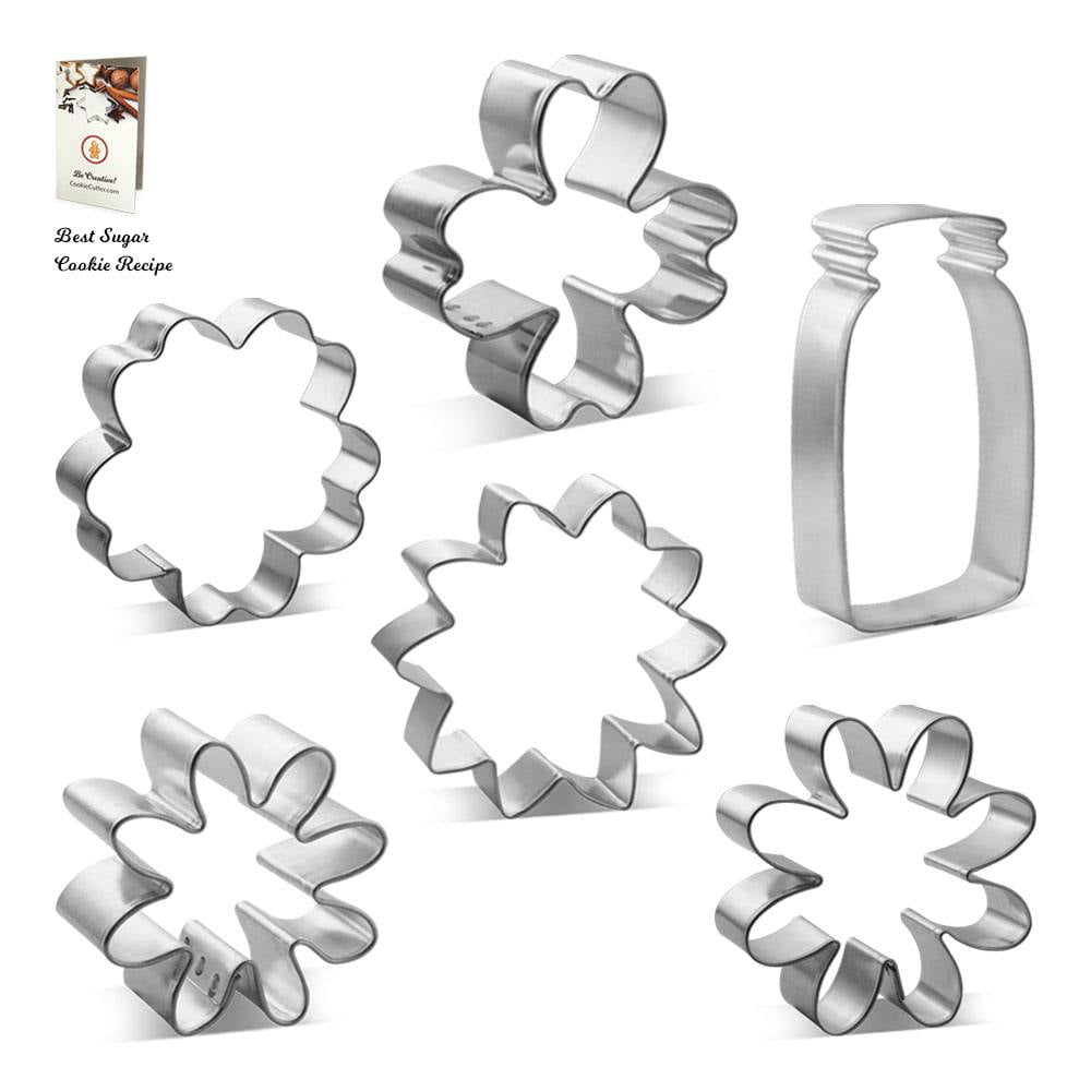 Mother S Day Cookie Cutter 6 Pc Set Hs0453 Flower Bouquet In A Mason Jar Foose Usa Walmart Com Walmart Com