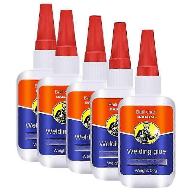 5x Instant Fast Adhesive 50ML Bottle Stronger Super Glue Multi-Purpose Fix HOT Super Strong Liquid Colorless Adhesive Glue