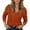 Orange-2, variant on Women Casual Long Sleeve V Neck Pullover Sweater Ribbed Knit Fitted Orange Sweaters Soft Sweater Women Trendy
