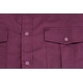 thumbnail image 3 of Men’s Casual Western Pearl Snap Button Down Short Sleeve Cowboy Dress Shirt (Burgundy #7, S), 3 of 3