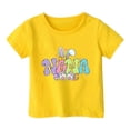 thumbnail image 3 of PMVFHDE Hauts Tendance pour Filles T-Shirts Graphiques pour Filles Hauts pour Filles T-Shirts Mignons Tendance pour Filles Enfants Pâques T-Shirt Graphique Mignon Col Rond Manches Courtes Été T-Shirt Jaune, 2-3 Ans, 3 of 4
