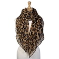 thumbnail image 2 of Scarfand Women's Lightweight Leopard Print Fashion Scarf, Brown, 2 of 5