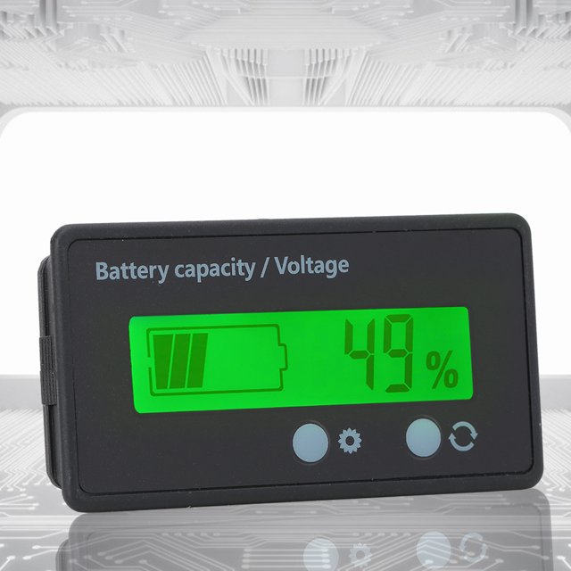 Battery Monitor, GY-6GS PCB HTN Battery Meter Battery Capacity Monitor Indicator LCD Display 12-84V