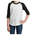 thumbnail image 2 of Yellow Rooster Youth Colorblock Raglan Jersey White/ Black S, 2 of 7