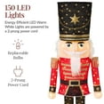 thumbnail image 4 of Christmas Nutcracker 5ft Pop upLighted Large Holiday Decoration w/150 Pre-Lit Twinkling LED lights for Outdoor, Indoor - Red/Black, 4 of 7