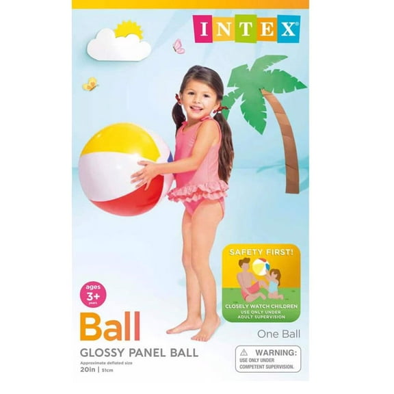 Intex 20" Glossy Panel Beach Ball:1 CT