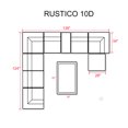 thumbnail image 3 of Rustico 10 Piece Outdoor Wicker Patio Furniture Set 10d, 3 of 7