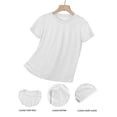 thumbnail image 2 of 1pc Retro Americacoquette Girls Youth Patriotic Graphic Tee - Cute Cotton Crew Neck Shirt with America Letter Print, Stars & Stripes Bow Design, Loose Fit Short Sleeve Top, 2 of 9
