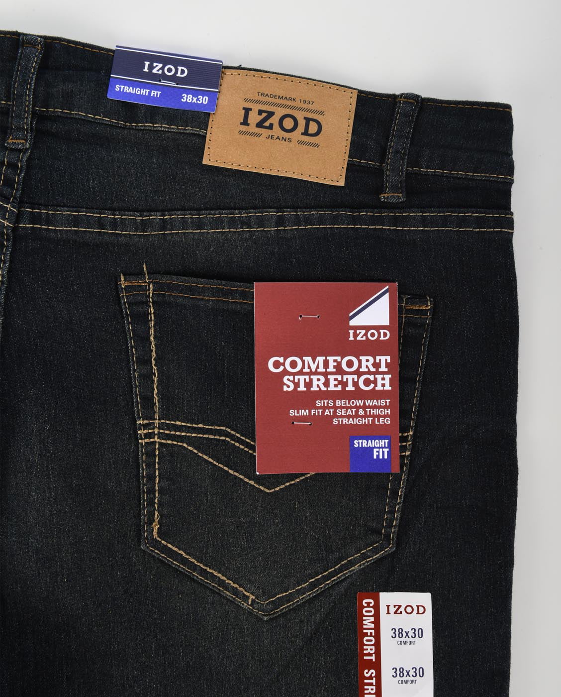 izod men's comfort stretch denim jeans
