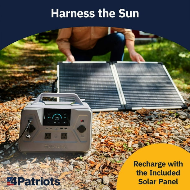 Patriot Power Solar Generator 1200 & Solar Panel