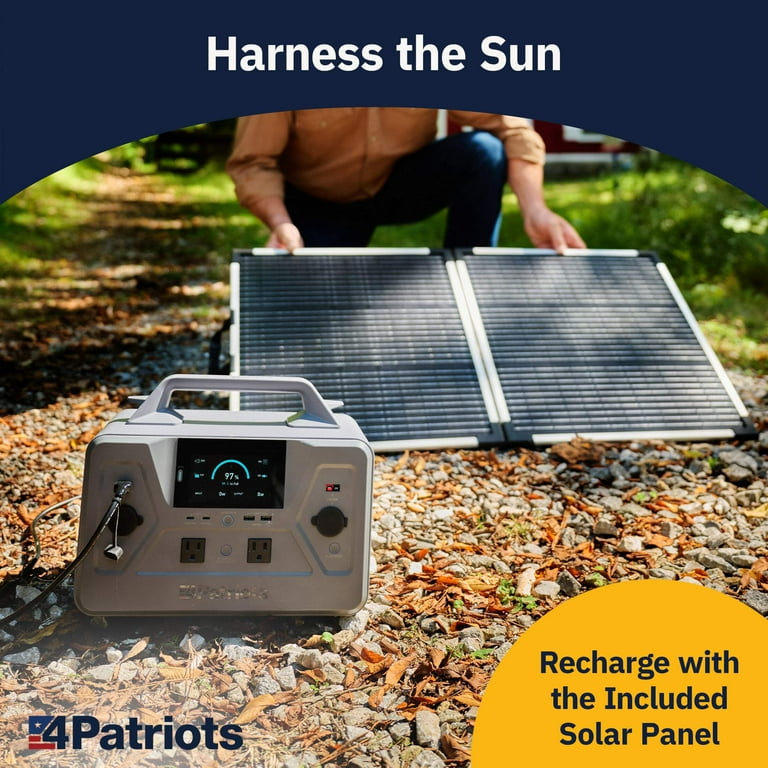 Patriot Power Solar Generator 1200 & Solar Panel