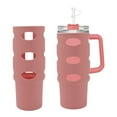 thumbnail image 1 of Cup Protector Sleeve, All Wrapped Water Cup Boot Wearproof Reusable Impact Resistant Easy Clean  for Travel Pink, 1 of 7