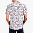 thumbnail image 4 of Daiia Purple Rabbit Pattern Men’s Polo Shirts,Solid Deck Shirt,Classic Fit, Breathable Cotton Polo for Casual and Sport Wear-4X-Large, 4 of 9