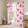 thumbnail image 3 of jejeloiu Cute Butterflies Curtains Pack of 2 (42x84 Each),Cartoon Butterfly Curtains Blackout,Girls Pink Bedroom Curtains For Princess,Super Cozy Room Decor, 3 of 6