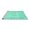 thumbnail image 2 of Ahgly Company Machine Washable Indoor Square Persian Turquoise Blue Traditional Area Rugs, 5' Square, 2 of 4