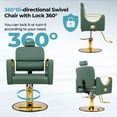thumbnail image 4 of Professional Salon Styling Chair – Reclining Barber Chair with 360° Swivel & Heavy-Duty Hydraulic Pump, 4 of 8