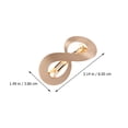 thumbnail image 4 of Metal Hair Barrettes Silver 2Pcs 3.14X1.49X0.79 Inch, 4 of 5