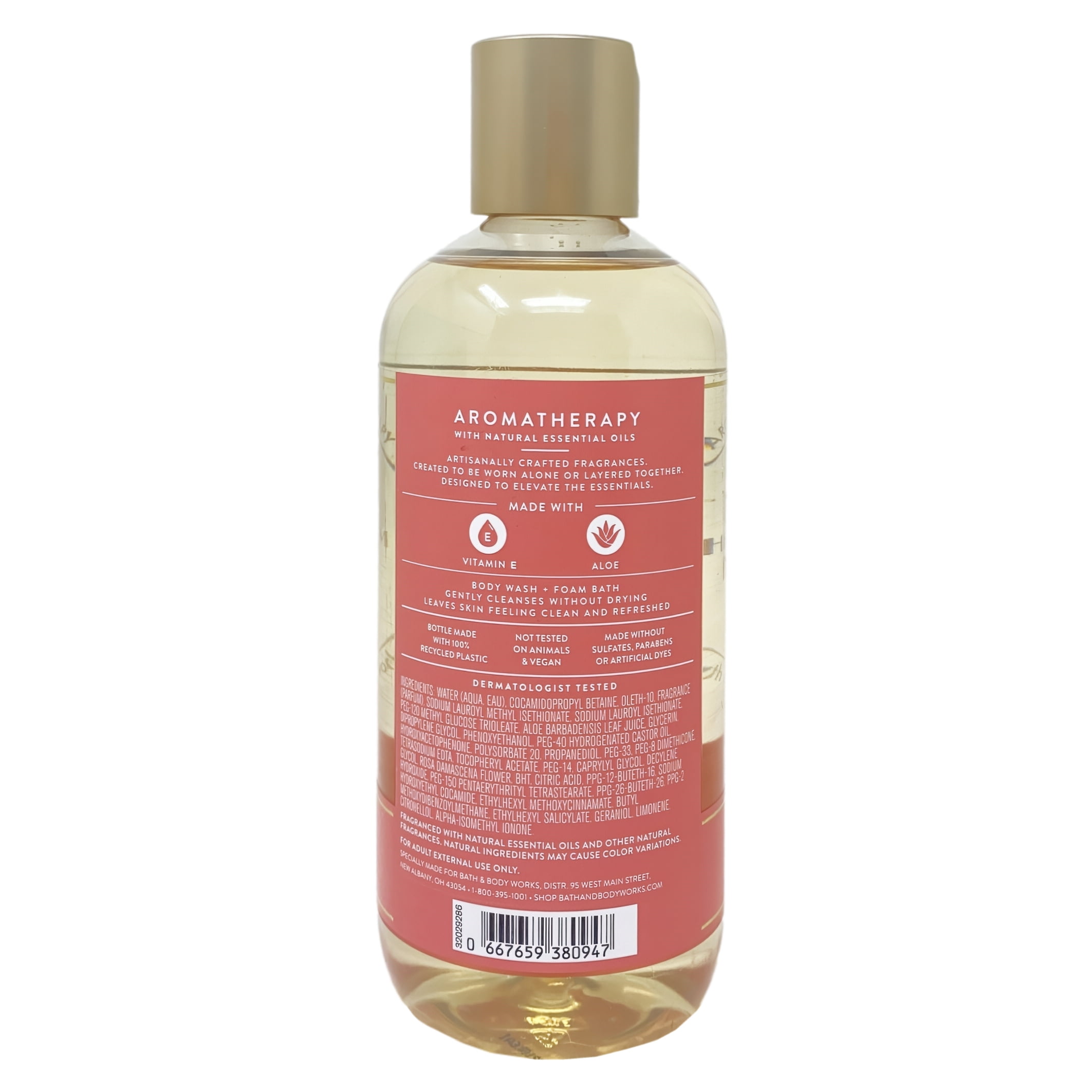 Bath & Body Works Aromatherapy Heirloom Rose Ultimate Hydration Body Cream and Body Wash + Foam Bath with a Creamy Rose Bar Soap