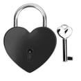 thumbnail image 2 of Heart Lock Metal Exquisite Padlock with Key, Small Size Mini Heart Shape Padlock Key Padlock Heart Padlock for Diary, Jewelry Box, Luggage, 2 of 7