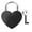 Black, variant on Xirurus Heart Lock Metal Exquisite Padlock with Key for Diary Luggage Valentine's Day 1.8in Purple