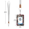 thumbnail image 3 of PU Leather Badge Holder ID Badge Holder with Lanyard for Cards & Credentials Pink and Red Peonies, 3 of 6