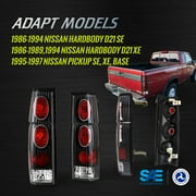 Tail Lights For 1986-1997 Nissan Hardbody D21 SE/XE,1995-1997 Nissan Pickup SE/XE Altezza Black Clear