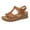 Brown, variant on Gifts for Family Women's Sandals Fashion Women Solid Casual Beach Summer Slippers Plus Size Slope And Heel Shoes Sandanls