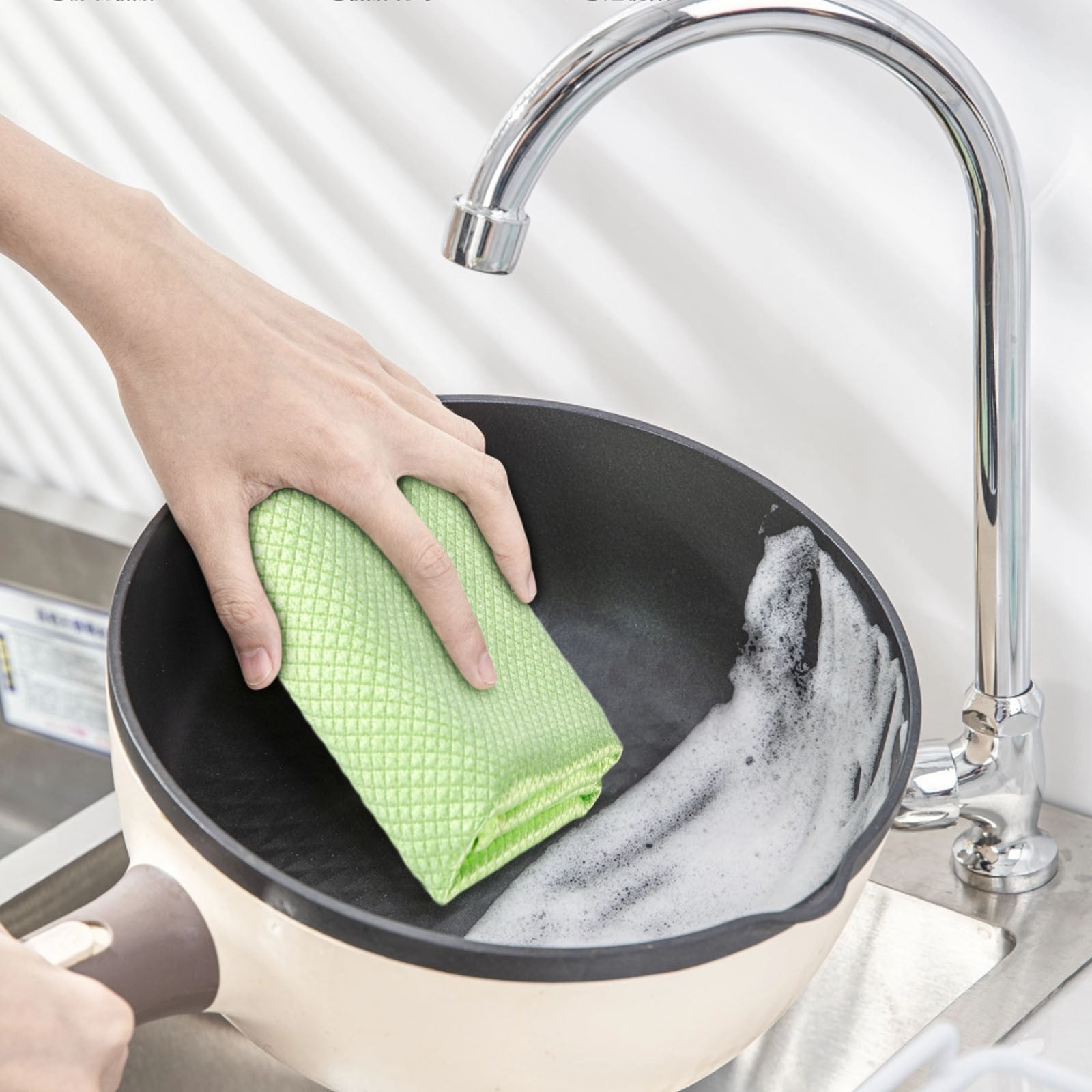 Lot de 5/10 chiffons Easy Clean - 40 x 30 cm - En microfibre - Réutilisables - Pour verre, miroir, voiture, cuisine - Durable (B, taille unique