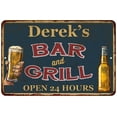 thumbnail image 1 of Derek's Green Bar and Grill Metal Sign 8 x 12 Matte Finish Metal 108120044188, 1 of 1