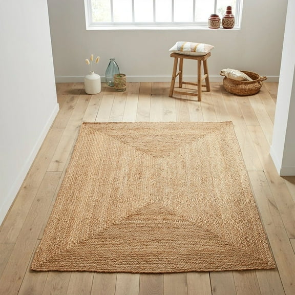 Handmade Braided Natural Pure Jute Area Rugs ,Home Décor Rugs Size 4 x 6 Feet ( 120 cm x 180 cm )