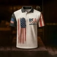 thumbnail image 2 of MuXiKeJi Clothes Mens 250th Anniversary Shirts American Flag Waffle Independence Day Patriotic Big and Tall Waffle-Knit Long Sleeve Shirt, 2 of 3