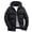 Black, variant on Blekii Men's Oversized Hooded Jacket, Solid Color Zip-Up Outdoor Coat, Thick Cotton Puffer Style Top, Casual Loose Fit Winter Blouse, Warm Layering Piece for Cold Days, Streetwear