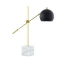 thumbnail image 2 of Posh Vivant Lampe de Table Ameya 5ft Cordon d'Alimentation Base en Marbre Noir, 2 of 9