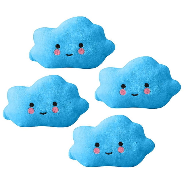 4 Uds. Juguete de peluche para perro, juguete de peluche chillón, lindo juguete para masticar en forma de nube
