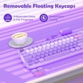 thumbnail image 4 of Combo Clavier et Souris Sans Fil MOFII 104 Touches Rondes Violet, 4 of 8