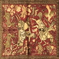 thumbnail image 1 of Ahgly Company Indoor Square Animal Brown Traditional Area Rugs, 4' Square, 1 of 4