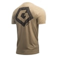thumbnail image 3 of GRITR Cotton Blend Crewneck Short Sleeve T-Shirt - Ranger Green, Topographic Logo, Small, 3 of 7