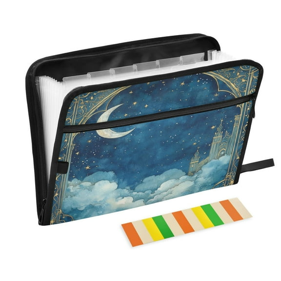 WOBOGO Fantasy Palace Expanding File Folder Letter Size Accordion Filing Organizer 13 Pocket Separate Organ Pocket