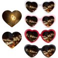 thumbnail image 1 of BR Gafas con forma de corazón 3D, juego de 4, perfectas para carnaval, fiesta musical y bar, 1 of 5