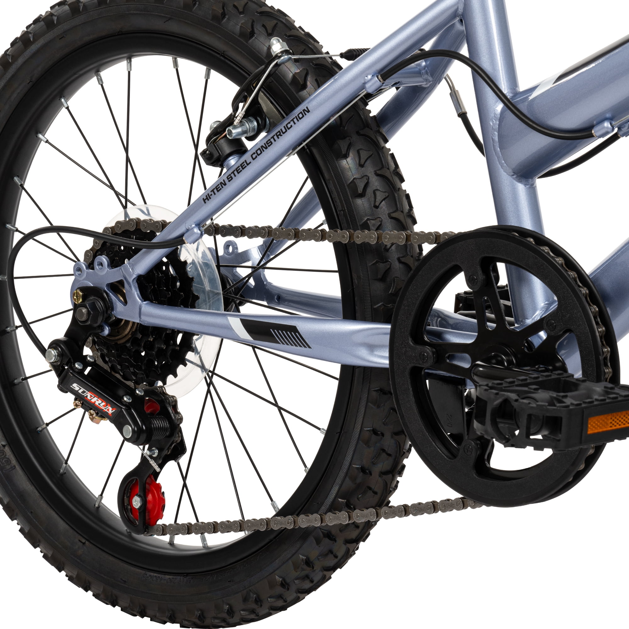 Huffy Algonquin 18-inch Girls’ Rigid 6-Speed Mountain Bike, Blue, 4-8 years old