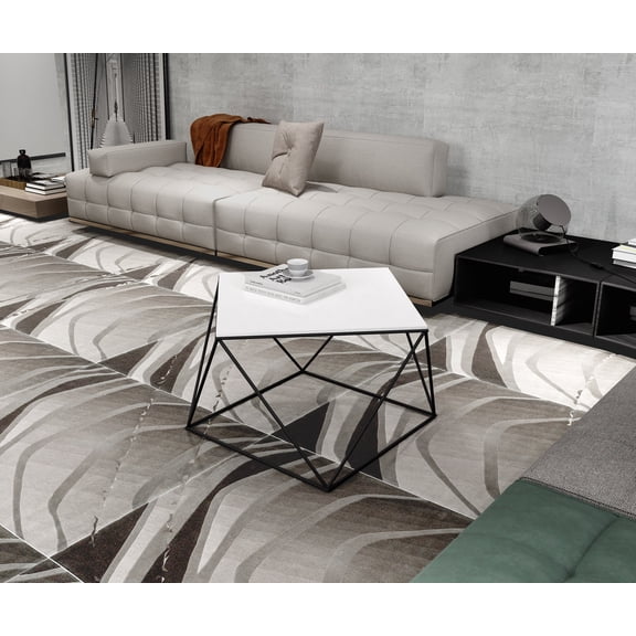 Coffee Table VERONA 23x23x17 WHITE GLASS