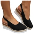 thumbnail image 2 of IUJSOY Wedges Sandals for Women Platform Espadrilles Slingback Closed-toe Clogs Summer Sandals, 2 of 9