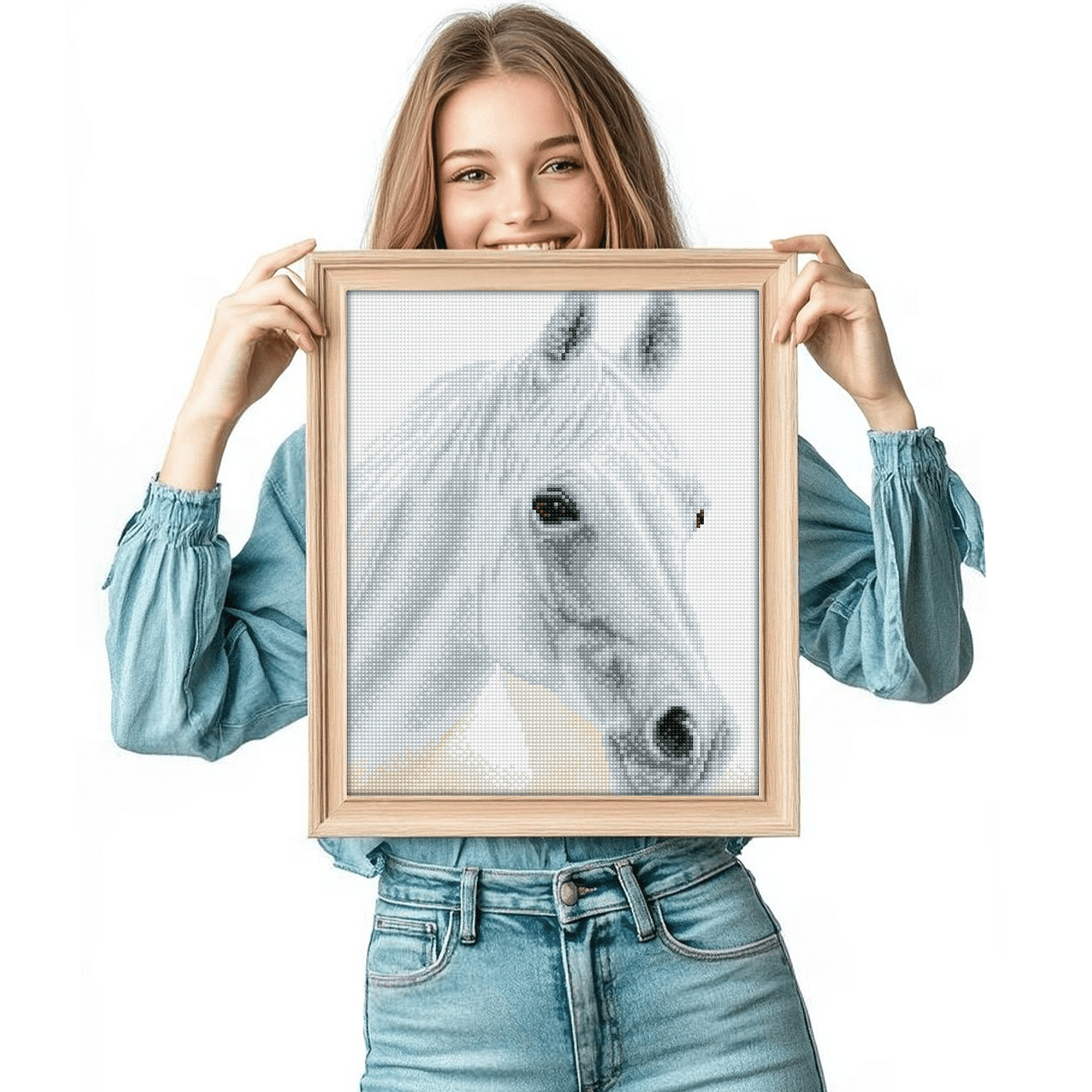Diamond Dotz Arabian Beauty Horse  Diamond Painting Kits for Adults - Diamond Art Kits a Relaxing Creative Craft Kit with Dotz Gems 12.2"x16.1"
